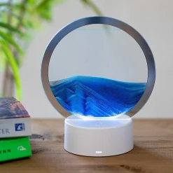 Colour Changing Quicksand Lamp With Blue & Gold Sand><noscript><img width=