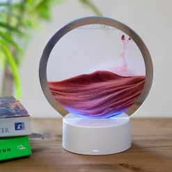 Colour Changing Quicksand Lamp With Red & Gold Sand><noscript><img width=