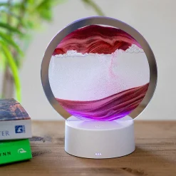 Colour Changing Quicksand Lamp With Red & Gold Sand><noscript><img width=