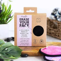 Bright Erase Your Face Set Of 4 Reusable Makeup Removing Round Pads><noscript><img width=