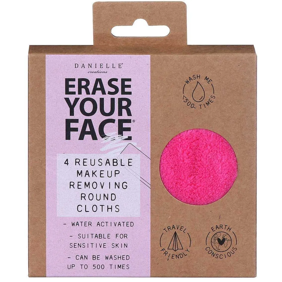Bright Erase Your Face Set Of 4 Reusable Makeup Removing Round Pads>Danielle Creations Best
