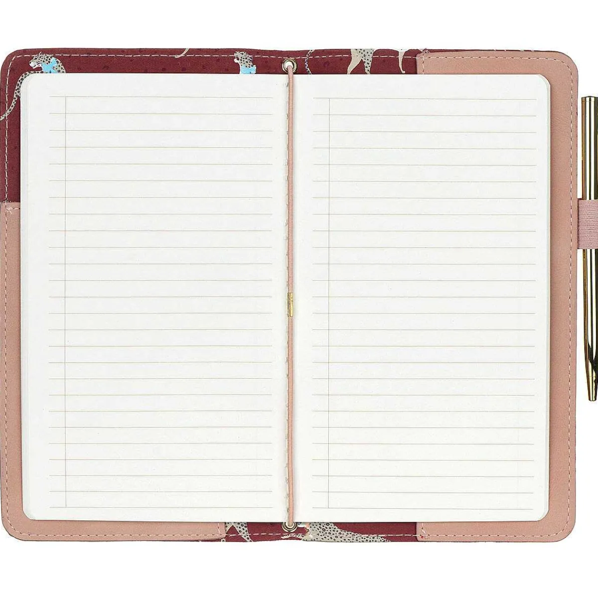 Blush Pink Vegan Leather Folio Wallet With Pen>Designworks Ink Discount