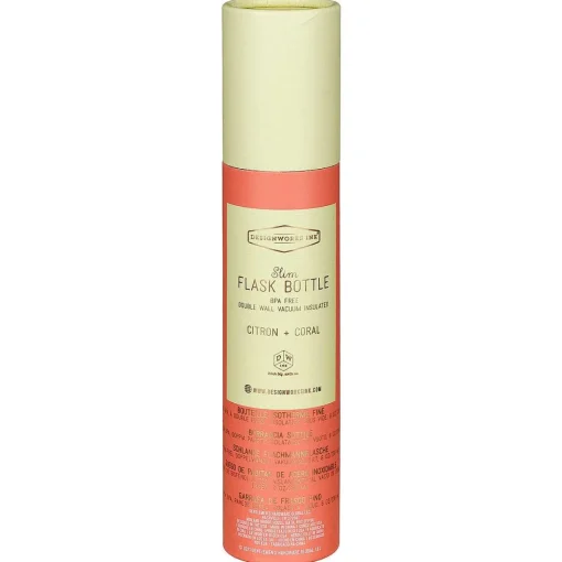 Citron & Coral Slim Flask Bottle>Designworks Ink Outlet