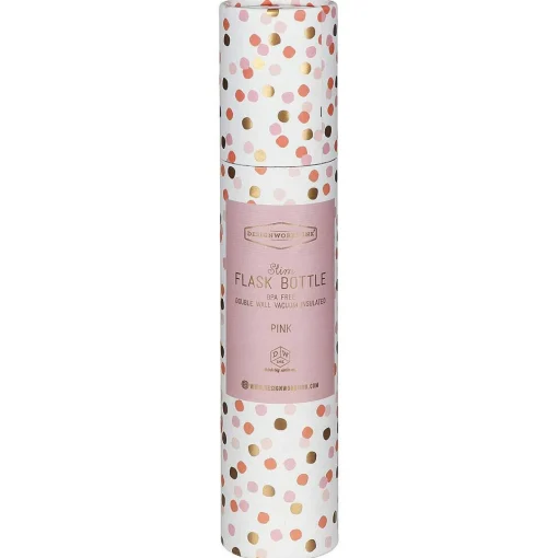Confetti Pink Slim Flask Bottle>Designworks Ink Discount