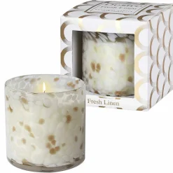 Fresh Linen Glass Candle>Desire Hot
