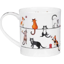 Live Wires Cat Orkney Shape Mug>Dunoon New