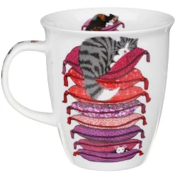 Sleepy Cats Pink Nevis Shape Mug>Dunoon Hot