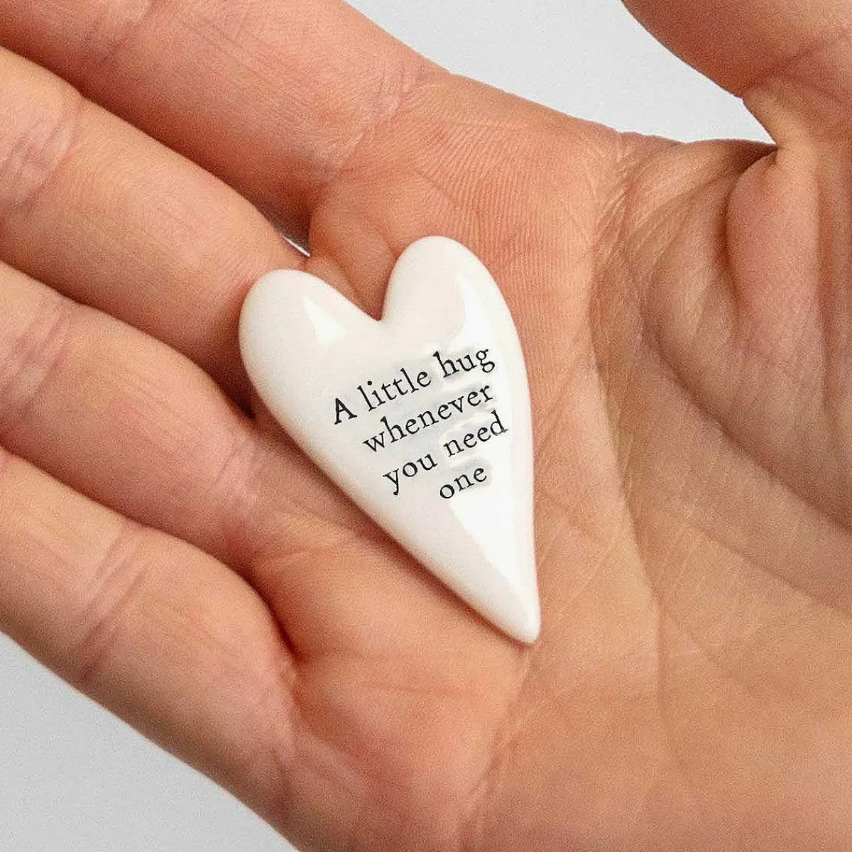 'A Little Hug Whenever' Tiny Heart Token>East of India Sale