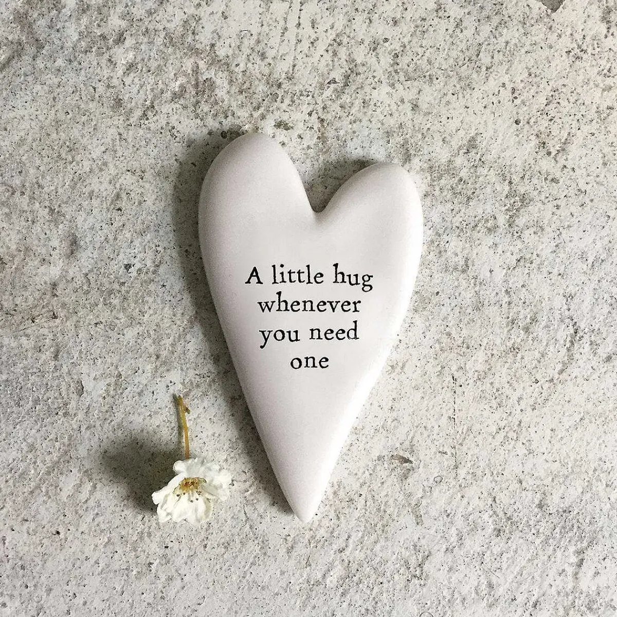 'A Little Hug Whenever' Tiny Heart Token>East of India Sale