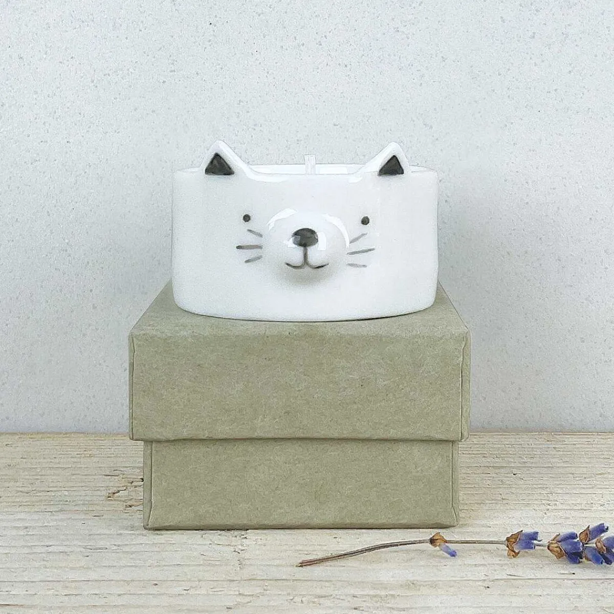 Animal Tea Light Holder Cat>East of India Online