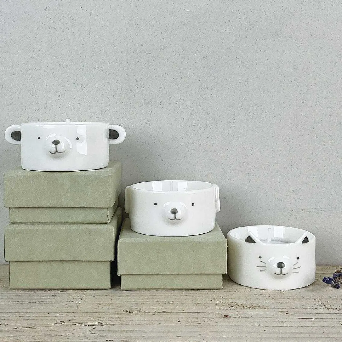 Animal Tea Light Holder Cat>East of India Online
