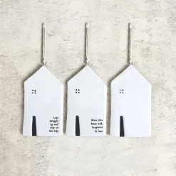 'Bless This Home' Medium House Hanger Porcelain Sign>East of India Best