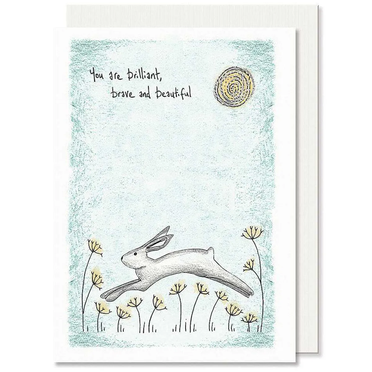 'Brilliant, Brave & Beautiful' Hare Card>East of India Sale