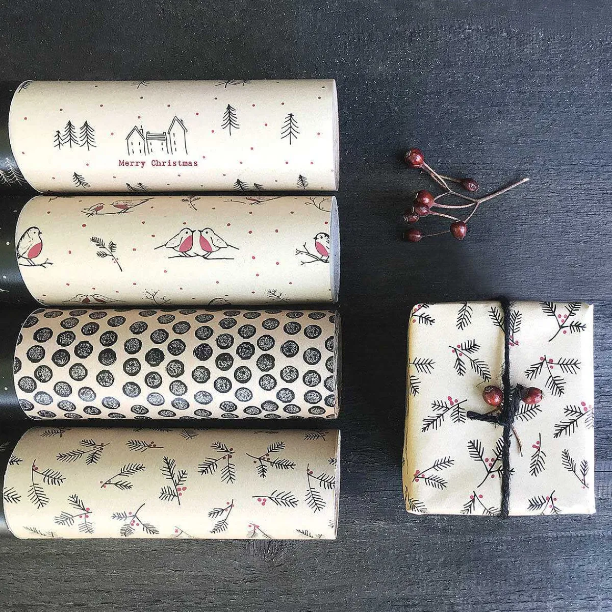 Christmas Forest Roll Of Kraft Paper>East of India Sale