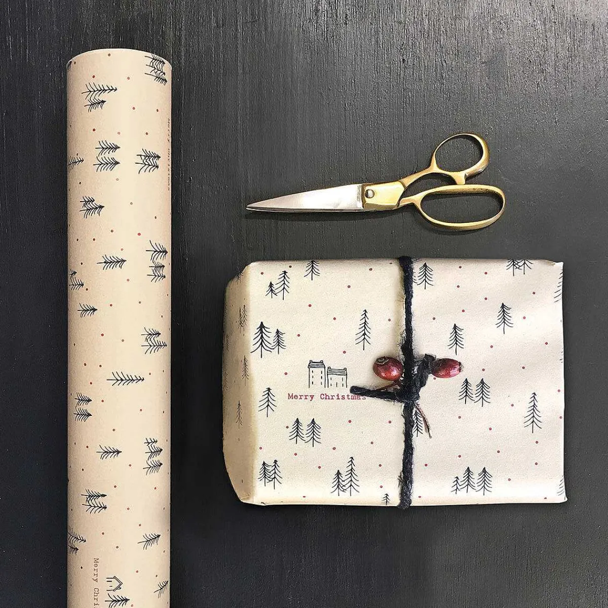 Christmas Forest Roll Of Kraft Paper>East of India Sale