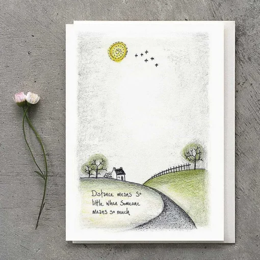 'Distance Means So Little' Countryside Card>East of India New