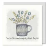 'Friend Everybody Wishes They Had' Flowers In A Mug Card>East of India Best Sale