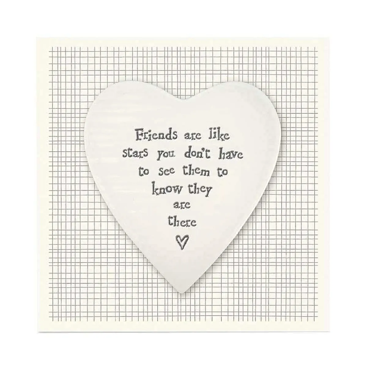 'Friends Are Like Stars' Porcelain Heart Card>East of India Fashion