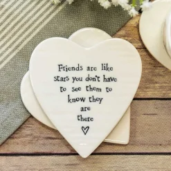 Friends Are Like Stars Porcelain Coaster>East of India Hot
