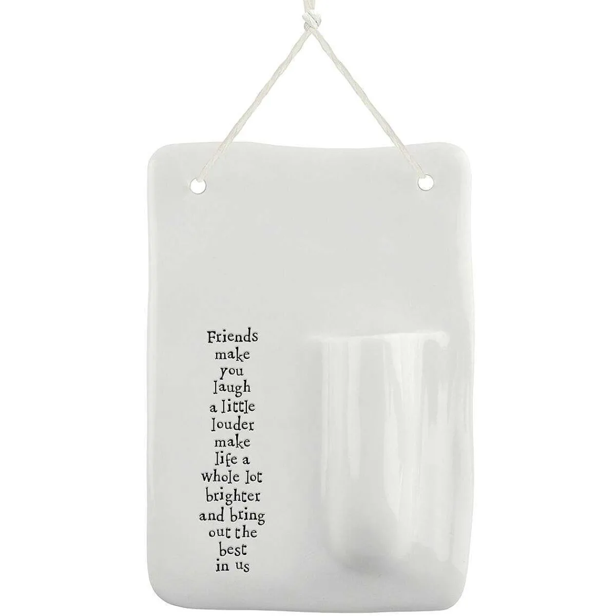 'Friends Make You Laugh' Wall Vase>East of India Store
