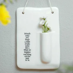 'Friends Make You Laugh' Wall Vase>East of India Store