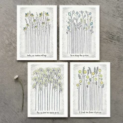 'Friends Were Flowers' Tall Flower Card>East of India Shop