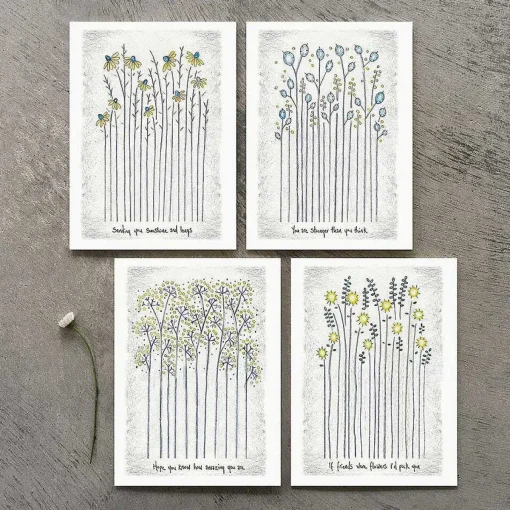 'Friends Were Flowers' Tall Flower Card>East of India Shop