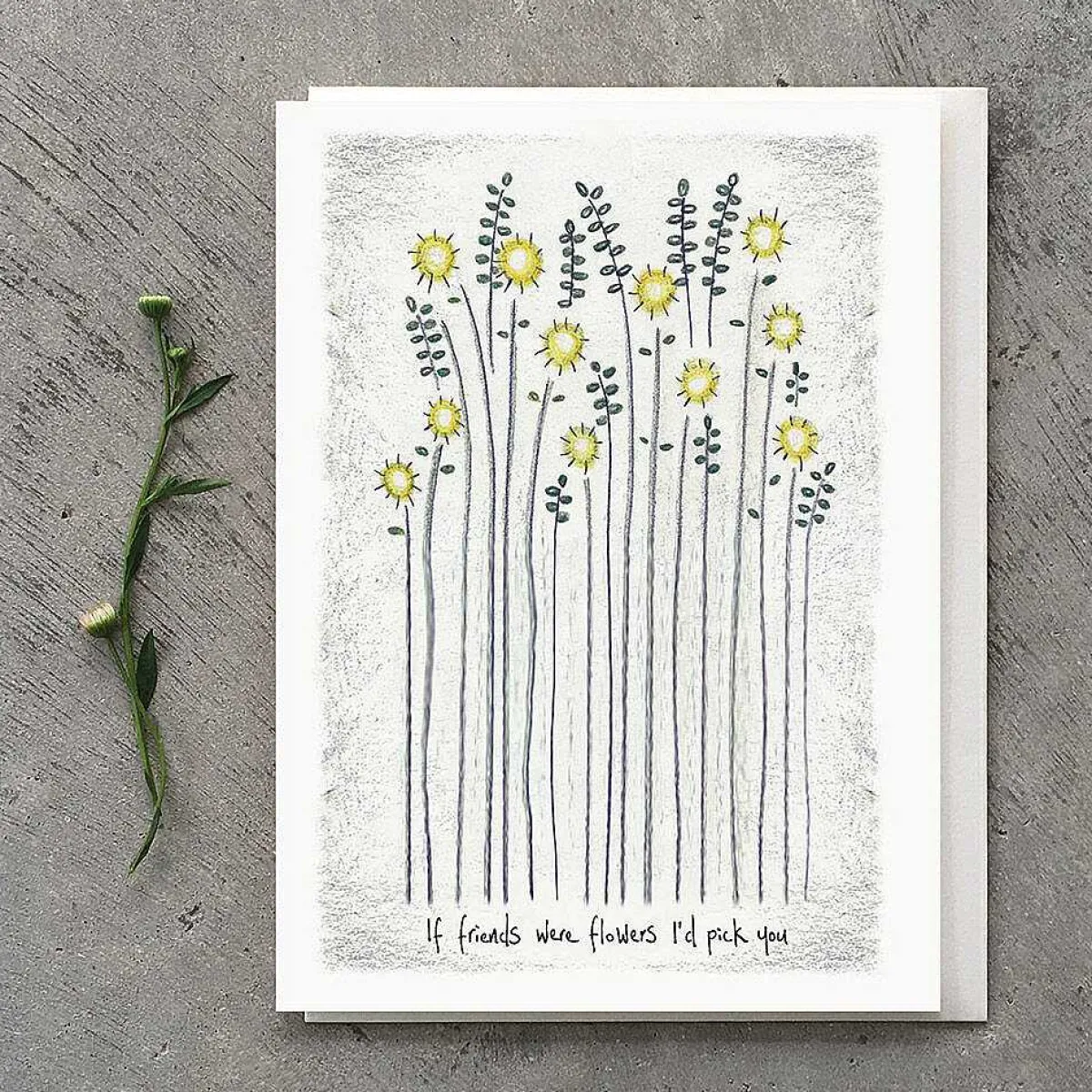 'Friends Were Flowers' Tall Flower Card>East of India Shop