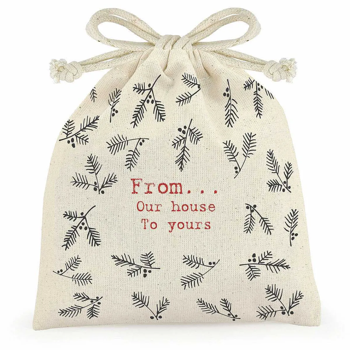 From Our House To Yours Drawstring Bag>East of India Sale
