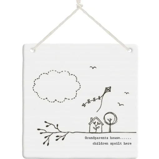 'Grandparents House' Hanging Porcelain Sign>East of India Cheap