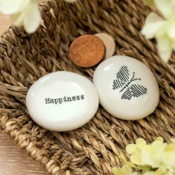 'Happiness' Sentimental Pebble><noscript><img width=