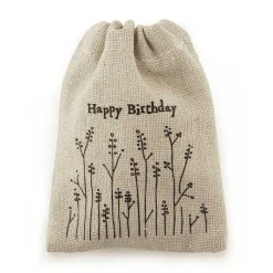 'Happy Birthday' Small Drawstring Bag>East of India Discount