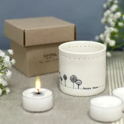 'Happy Days' Tea Light Holder><noscript><img width=