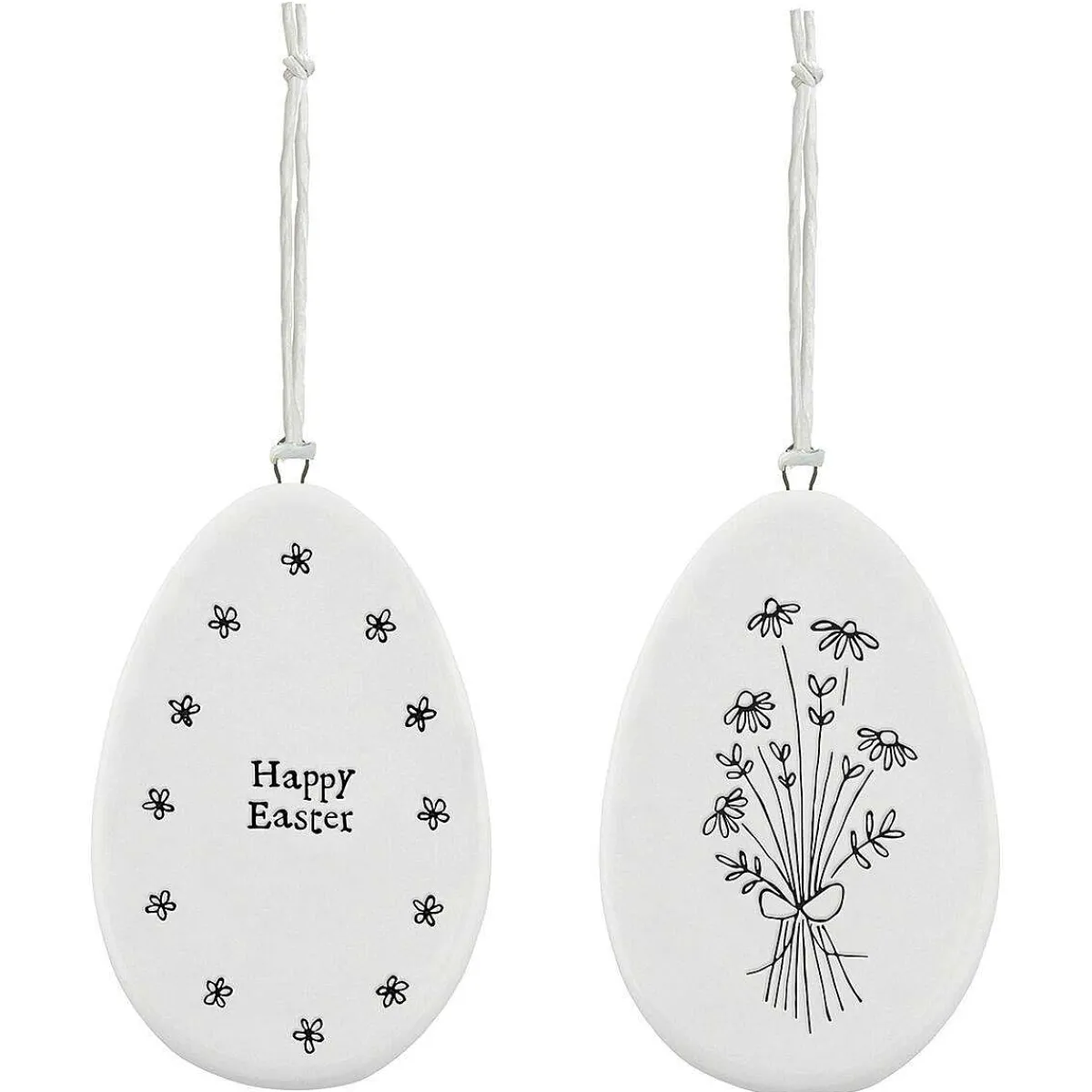 'Happy Easter' Porcelain Egg>East of India New