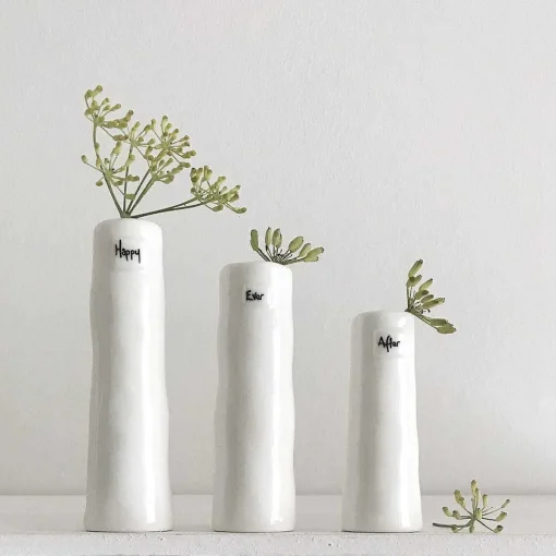 'Happy Ever After' Trio Of Bud Vases>East of India Fashion