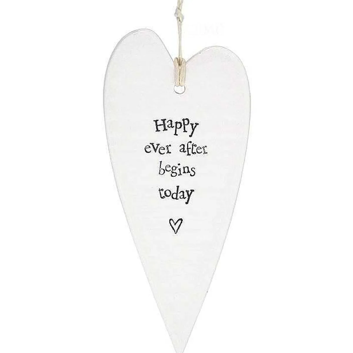 Happy Ever After Begins Today Porcelain Heart>East of India Flash Sale