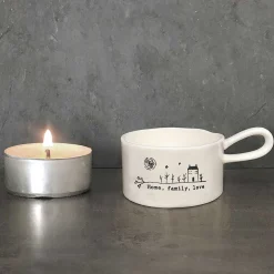 Home, Family, Love Handled Tea Light Holder>East of India Store