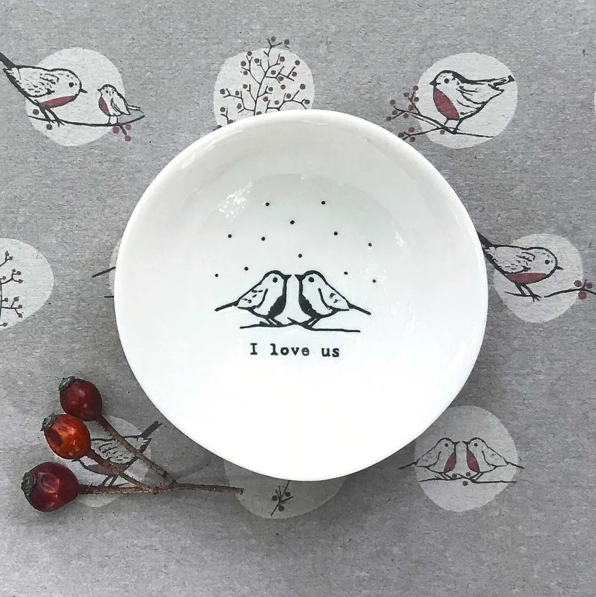 'I Love Us' Small Wobbly Bowl>East of India New