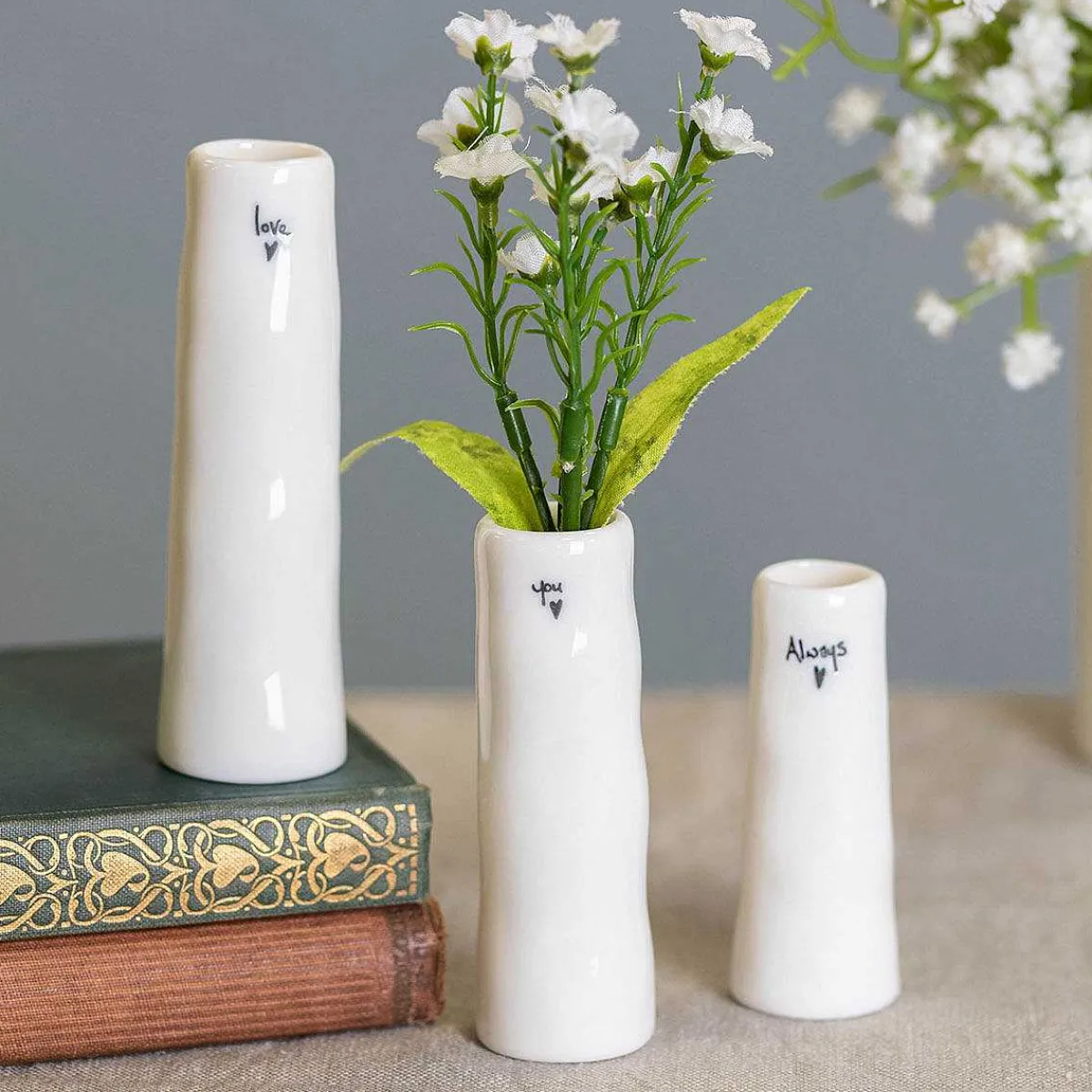 'Love You Always' Trio Of Bud Vases>East of India Fashion
