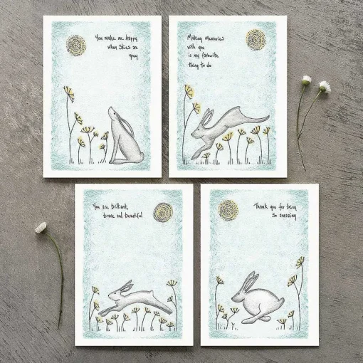 'Make Me Happy' Hare Card>East of India New
