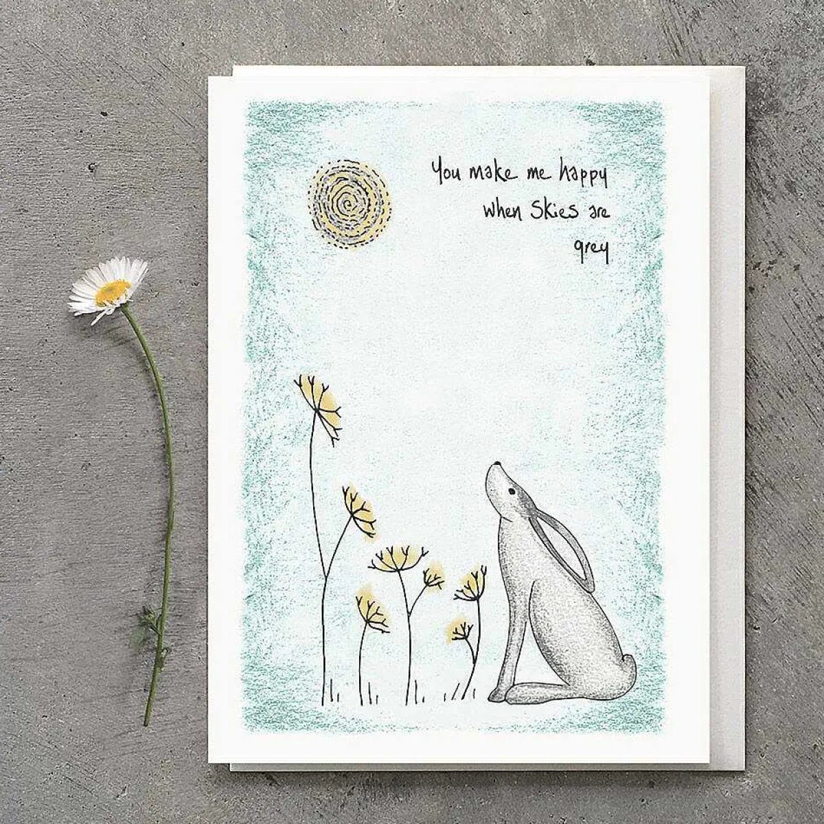 'Make Me Happy' Hare Card>East of India New