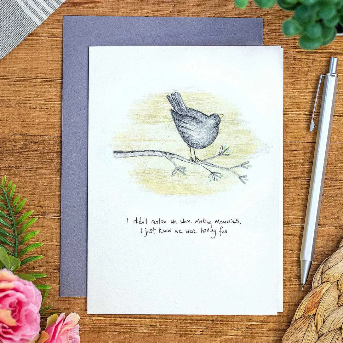 'Making Memories' Bird Card>East of India Sale