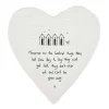 'Memories Are The Loveliest Things' Heart Shaped Coaster>East of India Sale