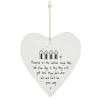 'Memories' Wobbly Hanging Heart>East of India Online
