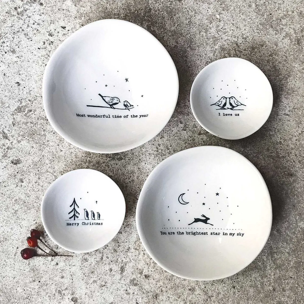 'Merry Christmas' Small Wobbly Bowl>East of India Fashion