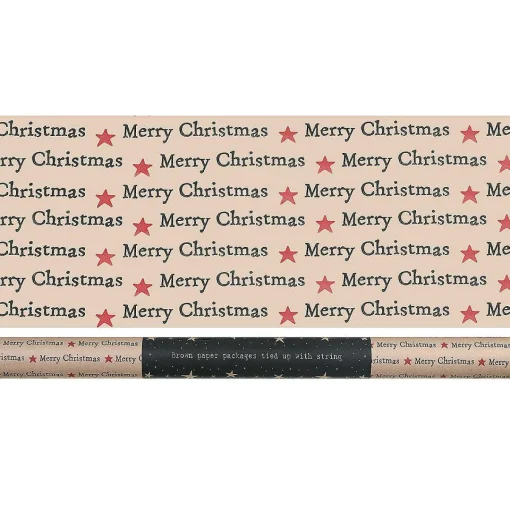 'Merry Christmas' Roll Of Kraft Paper>East of India Online