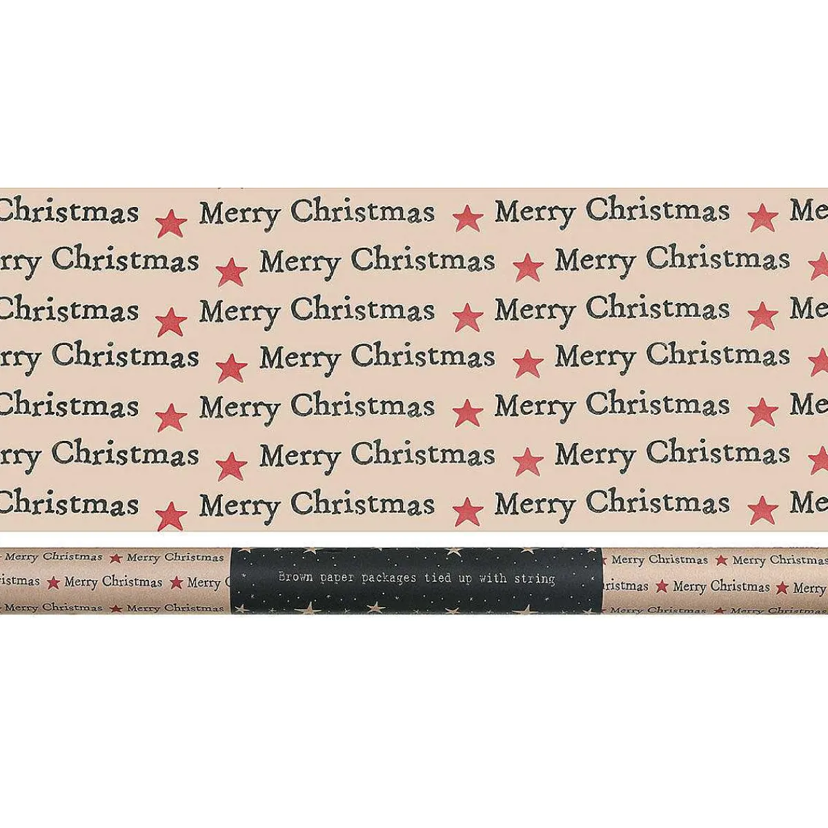 'Merry Christmas' Roll Of Kraft Paper>East of India Online