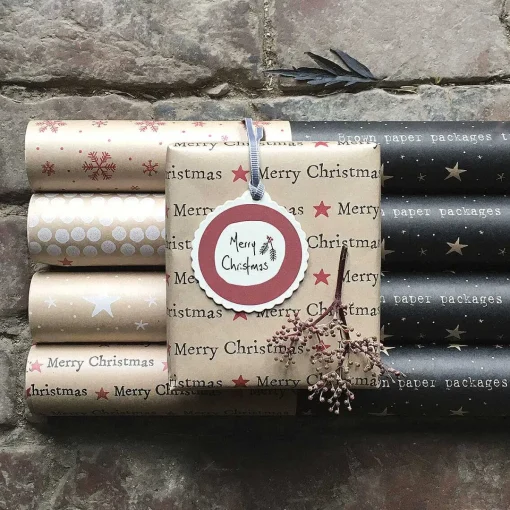 Merry Christmas Round Tag>East of India Shop