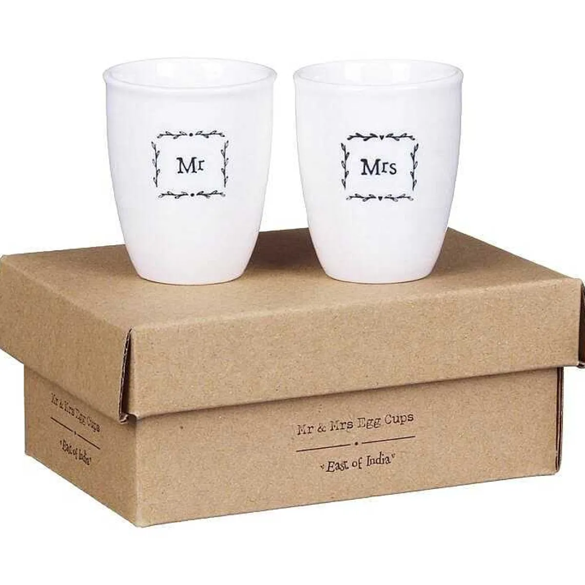 Mr & Mrs Egg Cup Set>East of India New