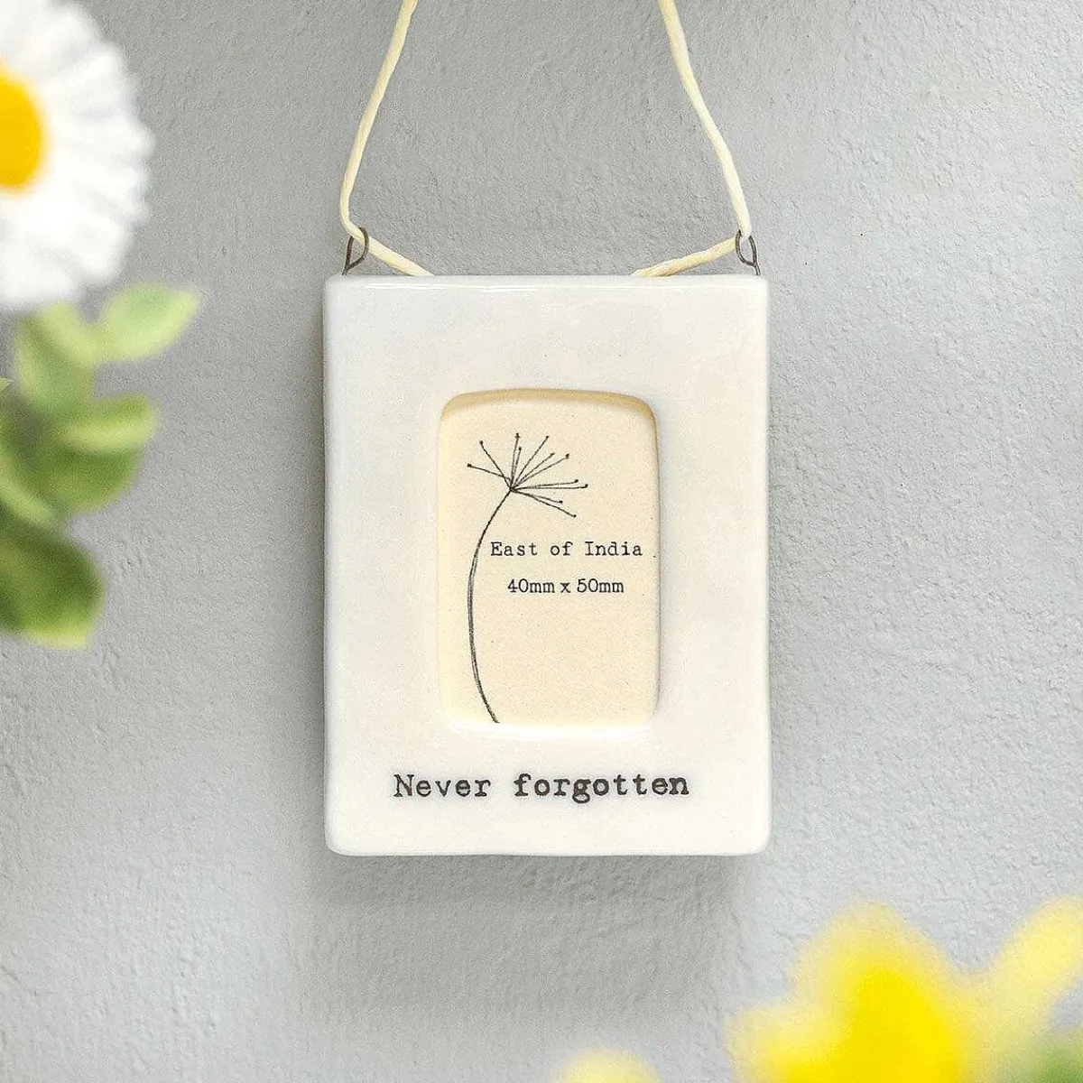 'Never Forgotten' Mini Hanging Frame>East of India Outlet